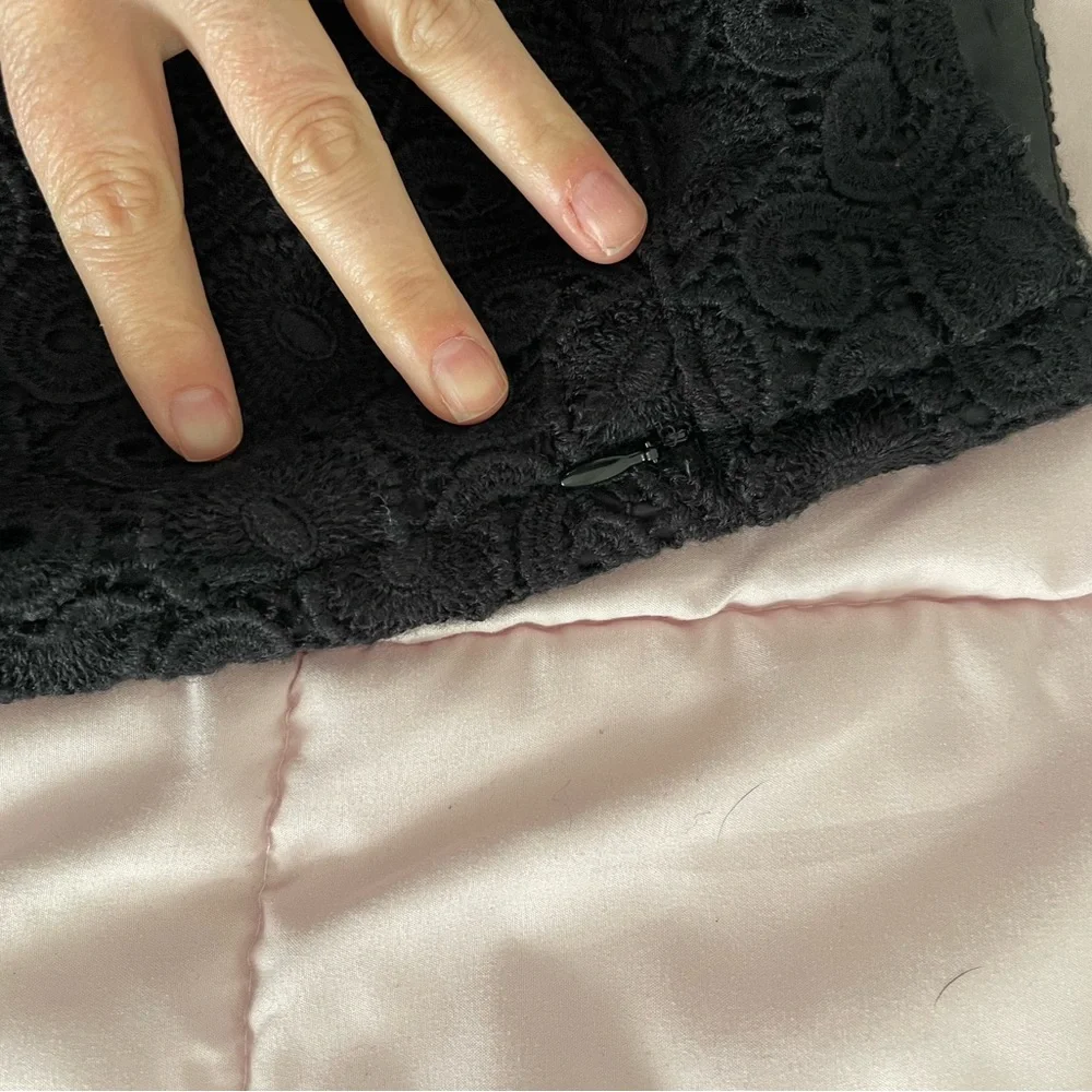 Leifsdottir Black Lace A-Line Skirt Anthropologie - Picture 3 of 6